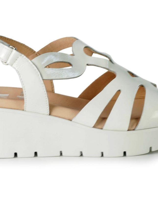 Sandali Donna Zeppa Vernice Bianco 32005 BERA WHITE Callaghan 