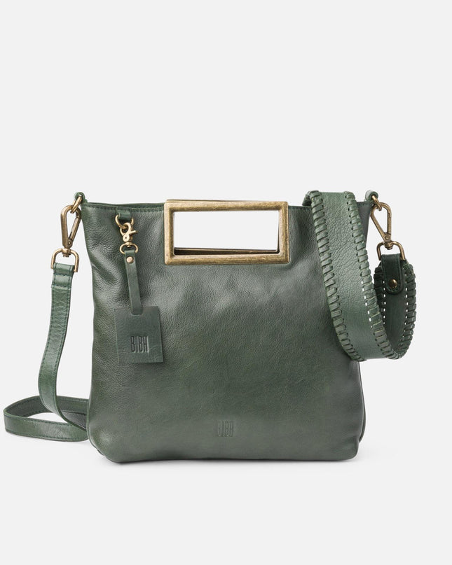 Biba Borsa a Tracolla con Manico Rigido in Pelle Verde - MARIO SPATARELLA