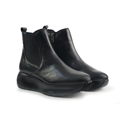 Callaghan Stivaletti Chelsea Donna con Zeppa in Pelle Nero 61607 GRACE BLACK Callaghan 