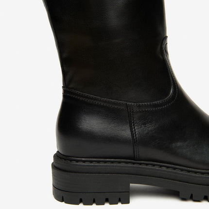 Nero Giardini Stivali Donna Gamba Alta Elasticizzata al Polpaccio Nero - MARIO SPATARELLA