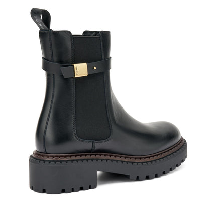 Stivaletti Frau Chelsea Donna in Pelle Nero 78L4 TRESOR BLACK Frau 