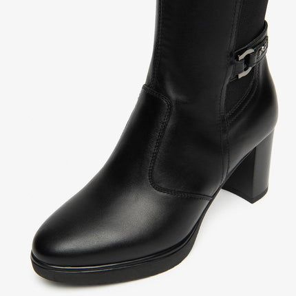 Nero Giardini Stivali Donna con Elastico al Polpaccio in Pelle Nero - MARIO SPATARELLA