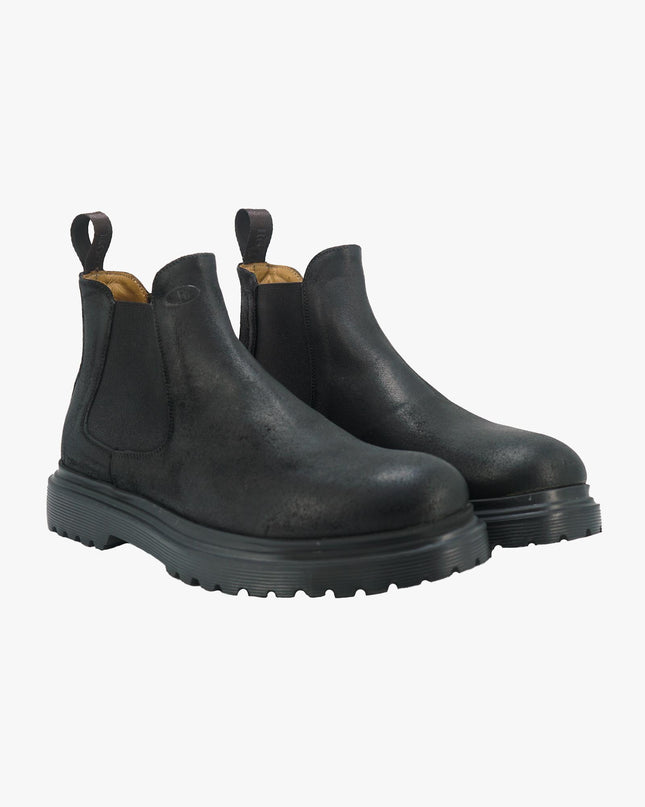 Stivaletti Chelsea Uomo in Pelle Nero DILAN9 NERO OIL Rogal's 