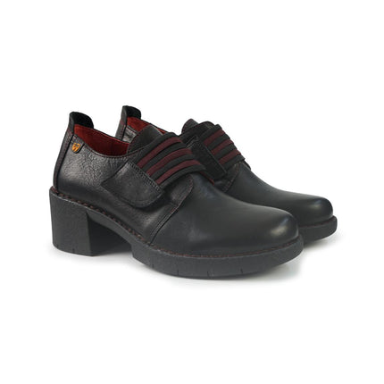 Jungla Mocassini Donna con Velcro in Pelle Nero 8315 BLACK Jungla 