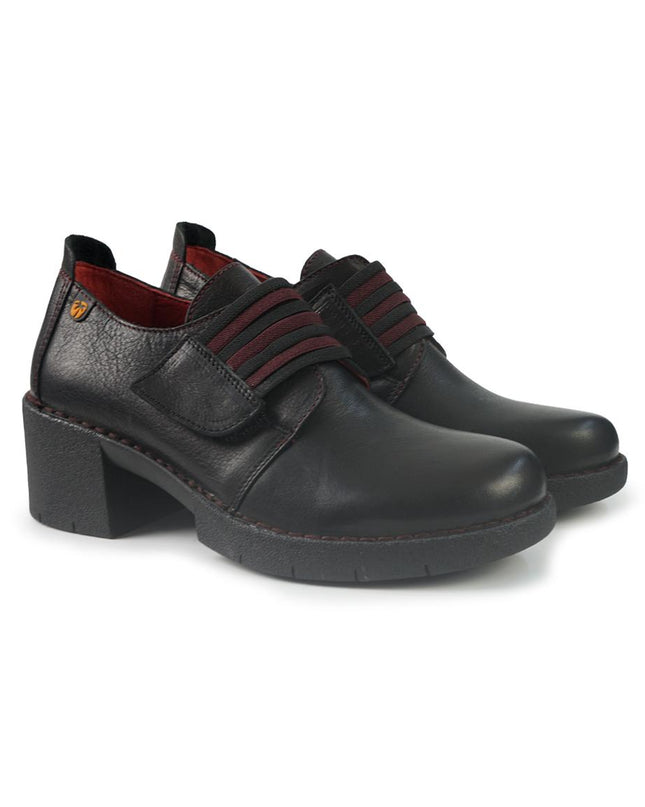 Jungla Mocassini Donna con Velcro in Pelle Nero 8315 BLACK Jungla 