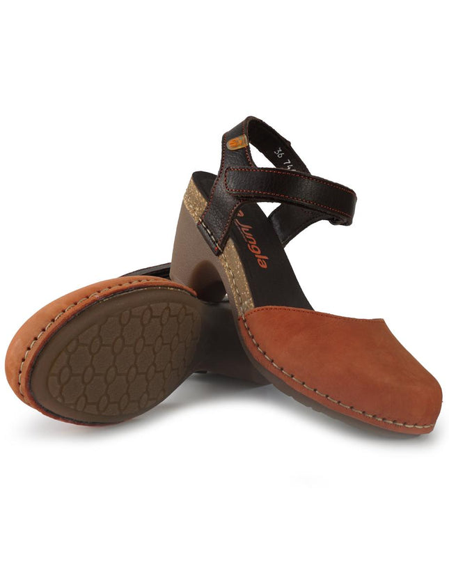 Jungla Pump Donna in Pelle Nabuk Terra 7463 TEJA Jungla 