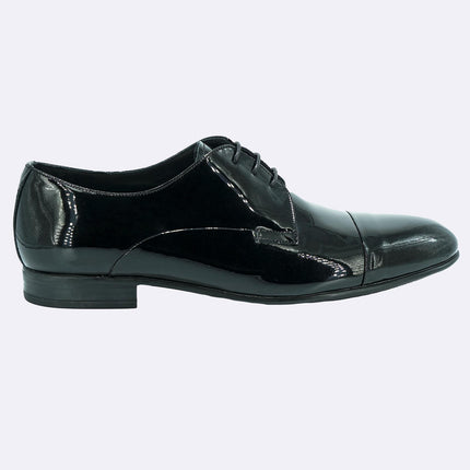 Stingata Cerimonia Derby Vernice Nero Elegante Sposo ELITE 3 VERNICE NERO Rogal's 