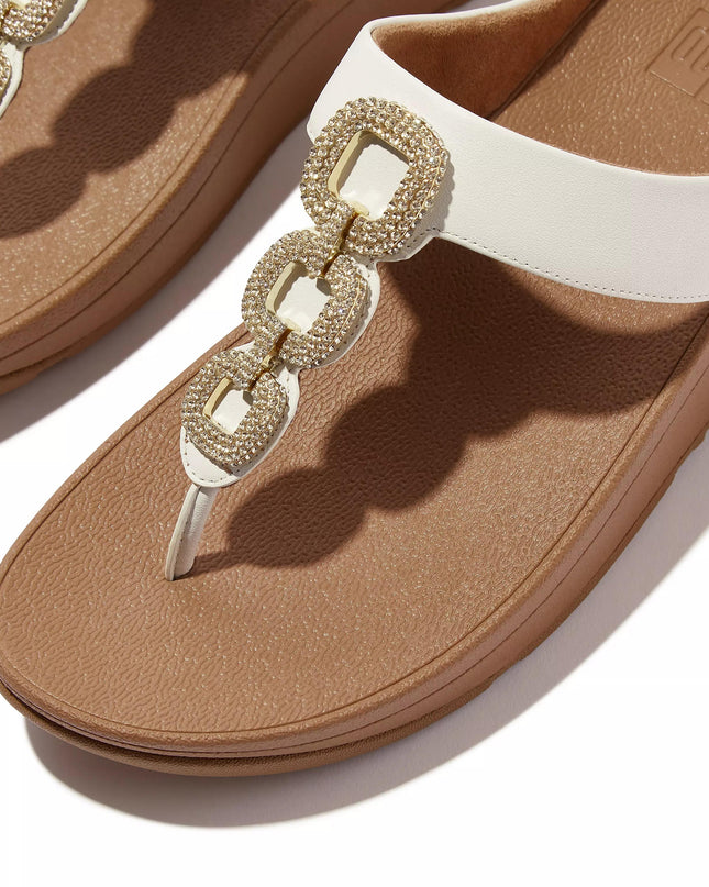 FitFlop Sandali Donna Infradito Bianco con Strass HX2-194 FINO CRYSTAL WHITE FitFlop 