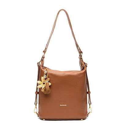 NeroGiardini Borsa Zaino Trasformabile in Pelle Cuoio - MARIO SPATARELLA