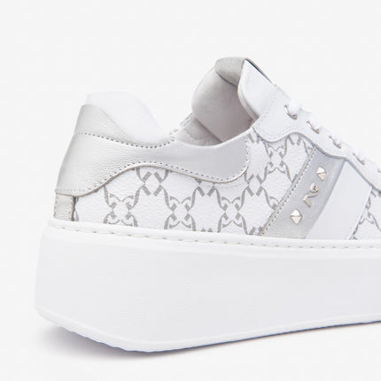 Nero Giardini Sneakers Donna con Zeppa in Pelle Bianca E513080D BIANCO 707 Nero Giardini 