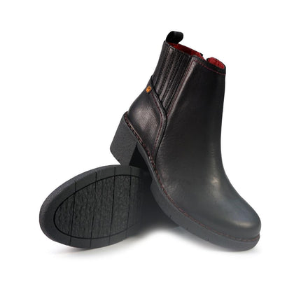 Jungla Stivaletti Donna con Tacco in Pelle Nero - MARIO SPATARELLA