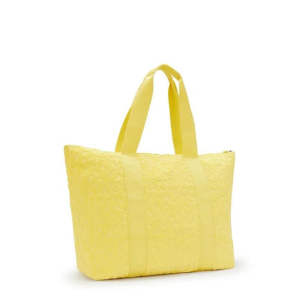 Kipling Borsone Shopper Viaggio Fantasia Giallo ART M RESORT BEACH LEAVES SUN Kipling 