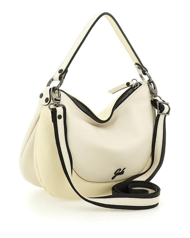 Gabs Borsa a Spalla con Tracolla in Pelle Lino Panna - MARIO SPATARELLA