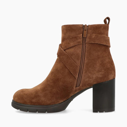 Impronte Stivaletti Donna con Tacco in Camoscio Cognac FENICE BUCKLE COGNAC Impronte 