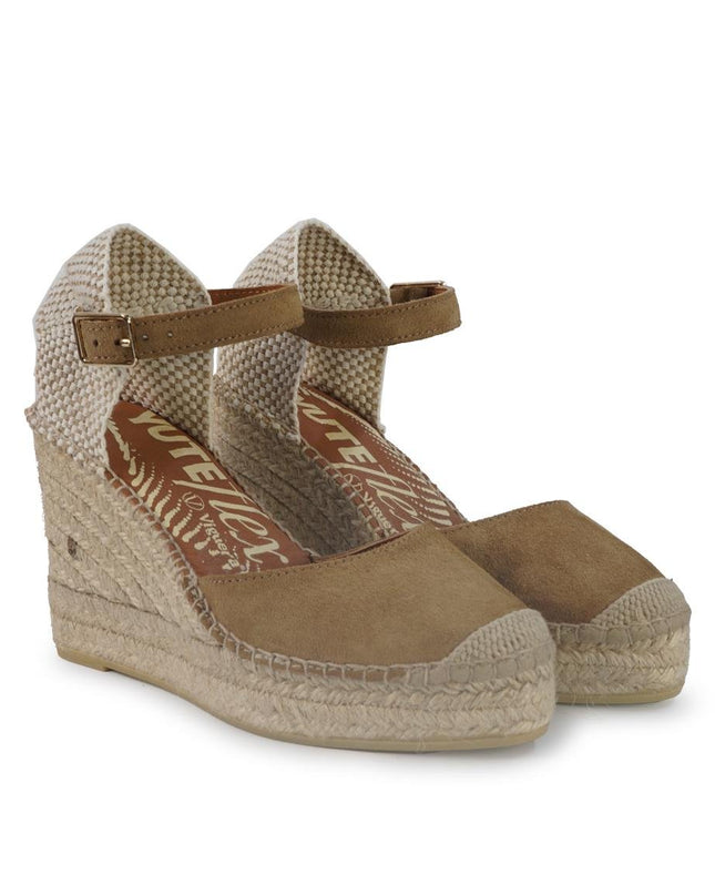 Viguera Espadrillas Alpargatas Donna con Cinturino in Camoscio Whisky - MARIO SPATARELLA