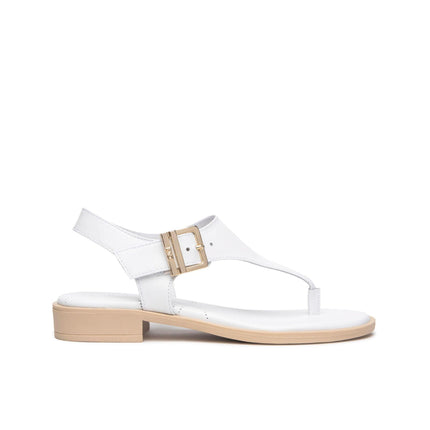 Nero Giardini Sandali Infradito Donna Bassi in Pelle Bianca - MARIO SPATARELLA