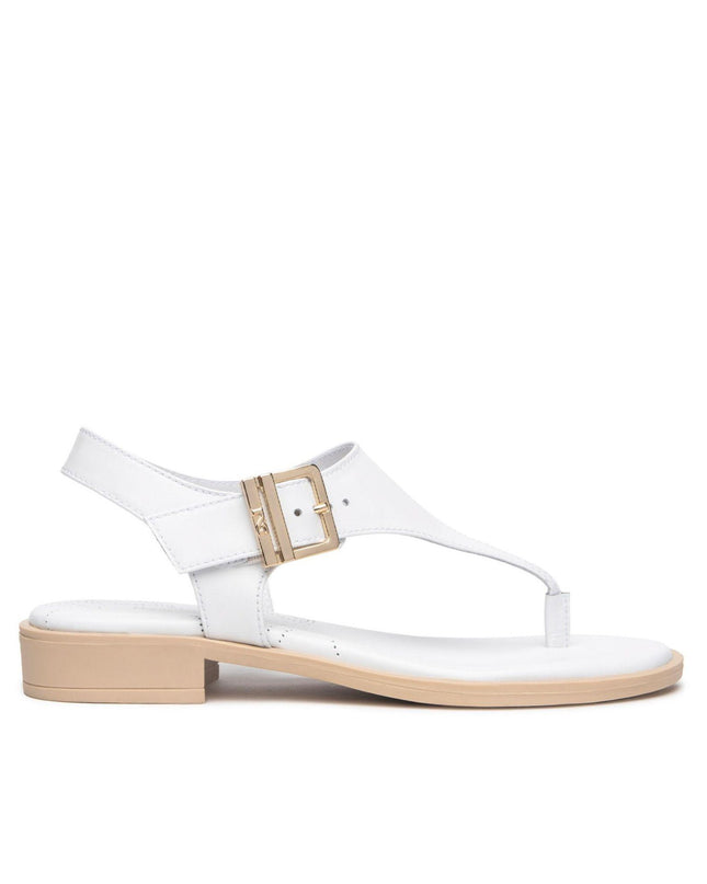 Nero Giardini Sandali Infradito Donna Bassi in Pelle Bianca - MARIO SPATARELLA