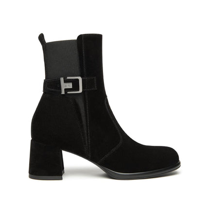 Nero Giardini Stivaletti Donna con Tacco in Camoscio Nero - MARIO SPATARELLA