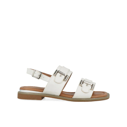 Impronte Sandalo Flat Donna in Ecopelle Bianco SERENELLA SANDAL WHITE Impronte 