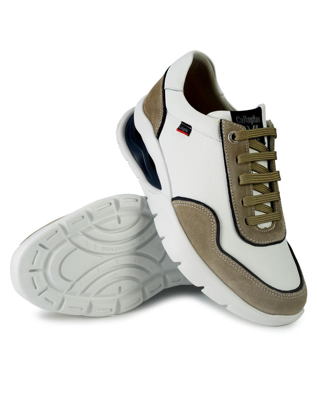 Callaghan Sneakers Ammortizzata Uomo Pelle Bianca 45423 VENTO WHITE Callaghan 