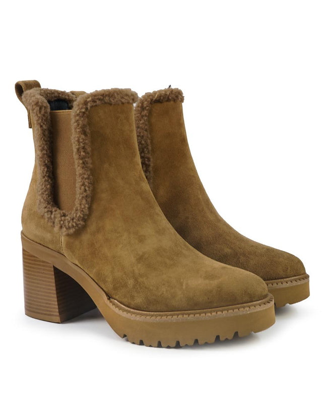 Callaghan Stivaletti Chelsea Donna con Tacco e Plateau in Camoscio Corda 679969 CORDA Callaghan 