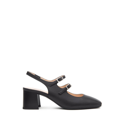Nero Giardini Chanel con Tacco in Pelle Nera E512321D NERO 100 Nero Giardini 