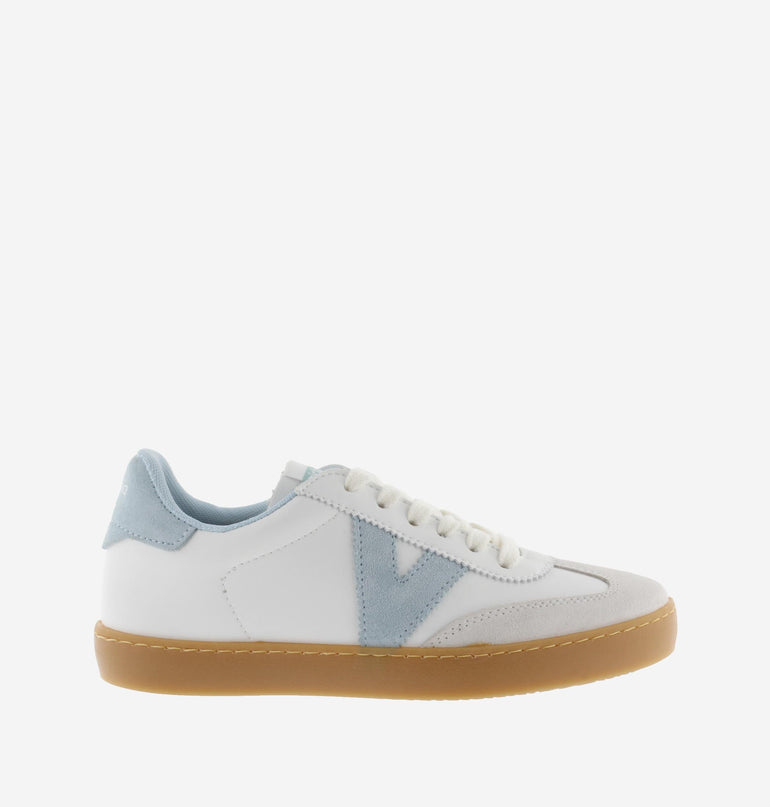 Victoria Sneakers Donna Bassa Pelle Bianco Celeste 1126206 BERLIN CELESTE Victoria 