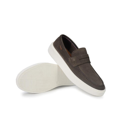 Vueva Mocassini Barca Uomo in Camoscio Grigio Taupe - MARIO SPATARELLA