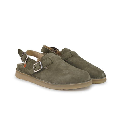 Jungla Sabot con Cinturino Barefoot Donna in Camoscio Verde - MARIO SPATARELLA