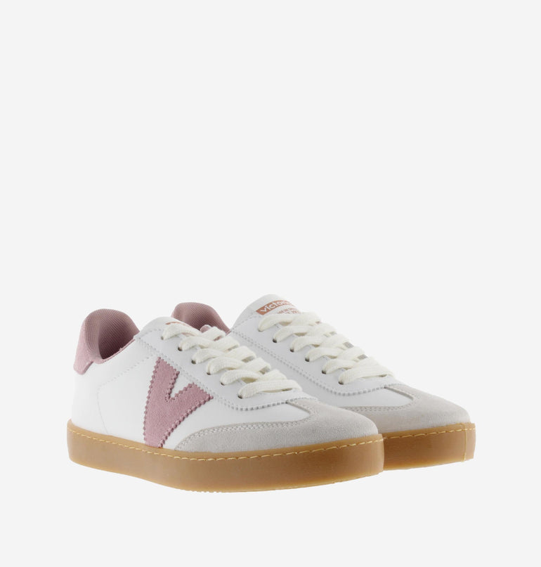 Victoria Sneakers Donna Bassa Pelle Bianco Rosa 1126206 BERLIN ROSA Victoria 