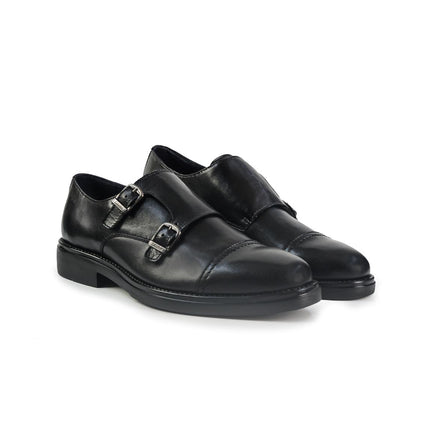 Callaghan Mocassini Uomo Doppia Fibbia in Pelle Nero 59804 CLASSI BLACK Callaghan 
