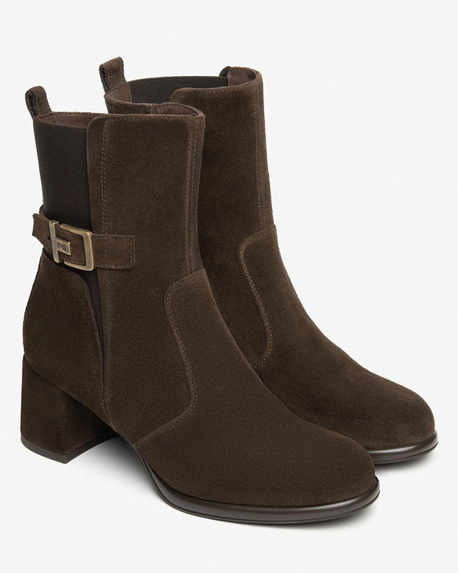 Nero Giardini Stivaletti Donna con Tacco in Camoscio Testa di Moro - MARIO SPATARELLA