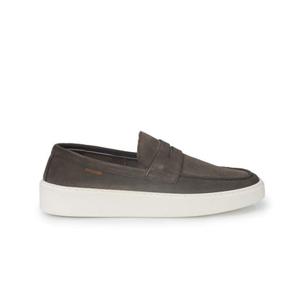 Vueva Mocassini Barca Uomo in Camoscio Grigio Taupe - MARIO SPATARELLA