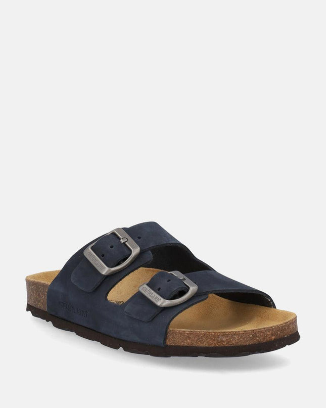 Ciabatta Sughero Doppia Fibbia CB0003 SARA BLU Grunland 
