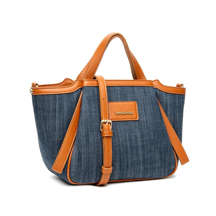 NeroGiardini Borsa Donna con Tracolla in Tessuto Jeans - MARIO SPATARELLA
