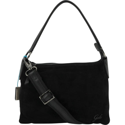 Gabs Pochette in Camoscio e Pelle Nera con Tracolla BEYONCE TG M BI BLACK BIMATERIALE Gabs 
