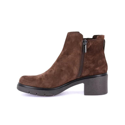 Grunland Stivaletti Donna Tacco Medio in Camoscio Marrone - MARIO SPATARELLA