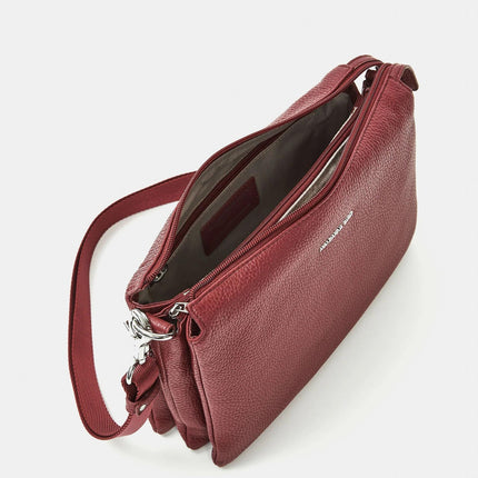 Mandarina Duck Pochette con Tracolla  in Pelle Grape FZT12 MELLOW LEATHER GRAPE Mandarina Duck 