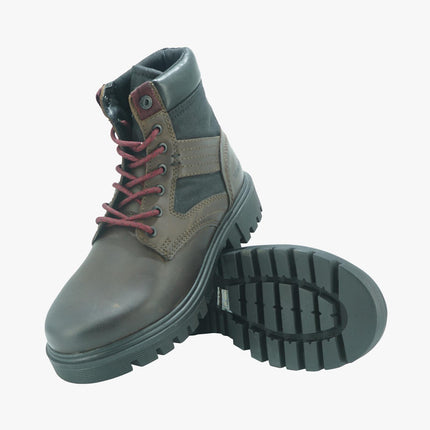 Anfibi Uomo in Pelle marrone SEATTLE COP DK BROWN Wrangler 