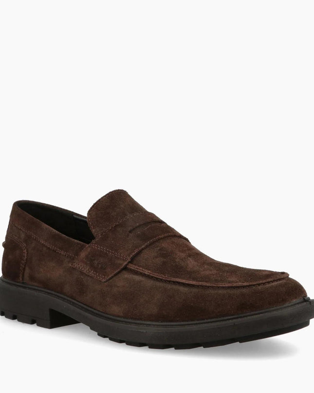 Mocassini Impronte Uomo in Camoscio Marrone - MARIO SPATARELLA