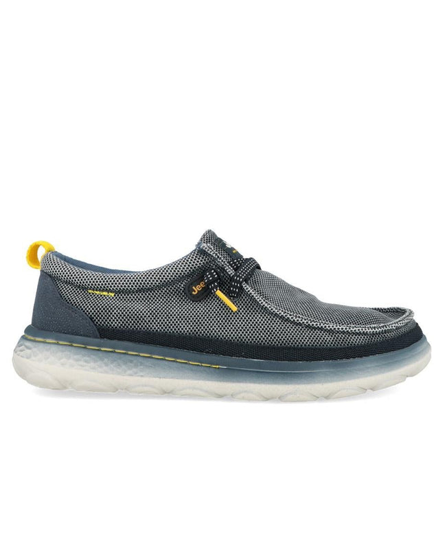 Jeep Wallabee Slip On Uomo in Tessuto Blu - MARIO SPATARELLA