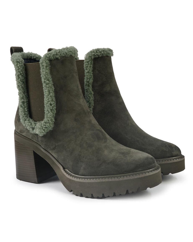 Callaghan Stivaletti Chelsea Donna con Tacco e Plateau in Camoscio Foresta 679969 SING FOREST Callaghan 