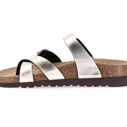 Grunland Sandalo Plantare Infradito Sughero Bio Donna Laminato Champagne CB2438 HOLA CHAMPAGNE Grunland 