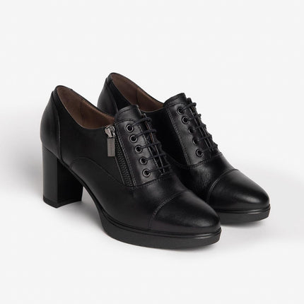 Nero Giardini Francesina con Tacco e Plateau in Pelle Nero - MARIO SPATARELLA