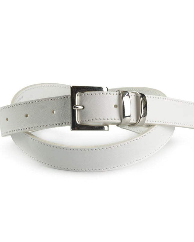 Cintura Donna in Pelle Bianca 00250/25 WHITE Spatarella 