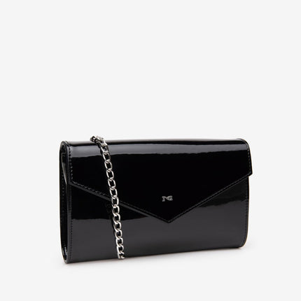 Nero Giardini Pochette Busta Clutch Donna in Vernice Nero - MARIO SPATARELLA