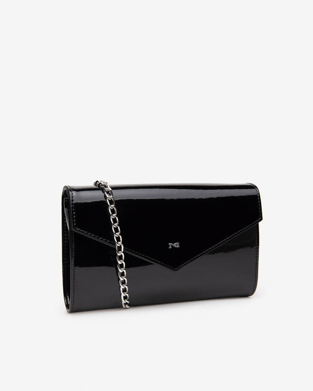 Nero Giardini Pochette Busta Clutch Donna in Vernice Nero - MARIO SPATARELLA