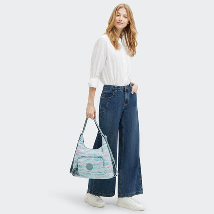 Kipling Borsa a Spalla Convertibile YENNA B PRT PALMTREE LEAVES Kipling 