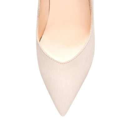 NeroGiardini Decollete Basso Kitten Heel in Camoscio Nude - MARIO SPATARELLA