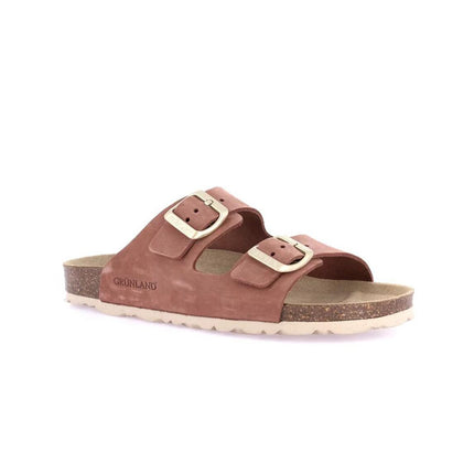 Grunland Sandali Donna Plantare Sughero Doppia Fibbia in Camoscio Rosa CB0003 SARA ROSA ANTICO Grunland 